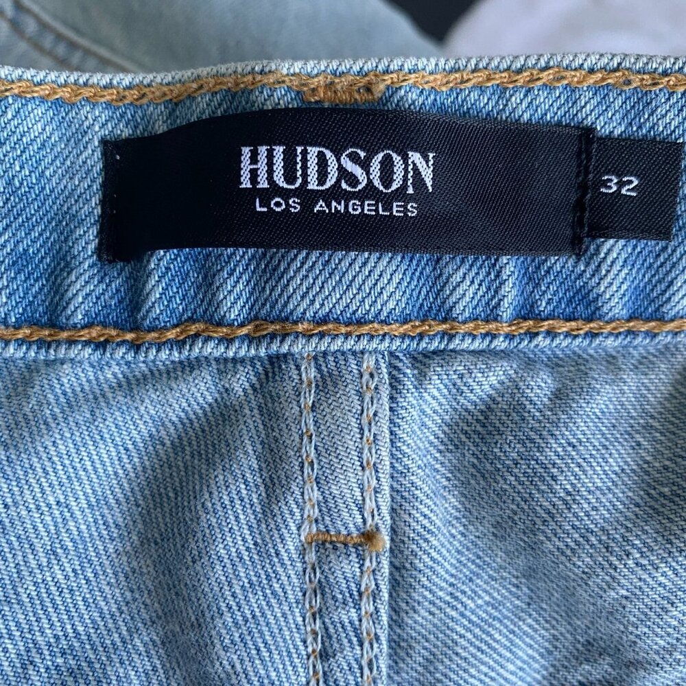 Hudson Jeans Women's Hybrid Style Colorblock Straight Raw Hem Cropped Size 32 - Picture 6 of 7